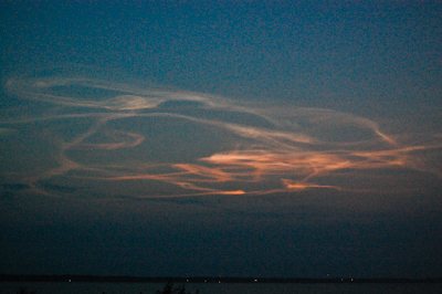 STS-118 Noctilucent Cloud, August 8, 2007