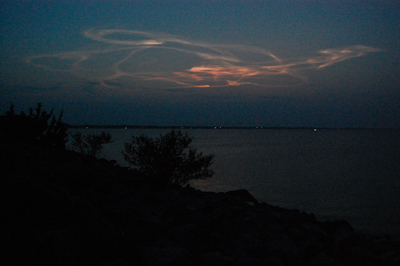 STS-118 Noctilucent Cloud, August 8, 2007