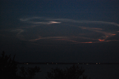 STS-118 Noctilucent Cloud, August 8, 2007