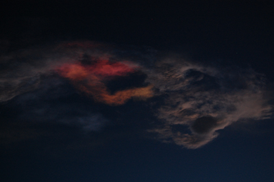 Space Shuttle STS-131 launch, April 5 2010, noctilucent cloud.