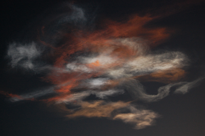 Space Shuttle STS-131 launch, April 5 2010, noctilucent cloud.