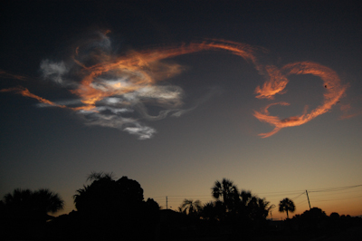 Space Shuttle STS-131 launch, April 5 2010, noctilucent cloud.