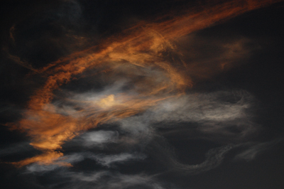 Space Shuttle STS-131 launch, April 5 2010, noctilucent cloud.