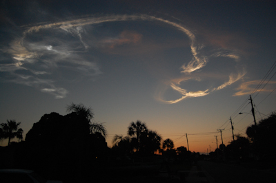 Space Shuttle STS-131 launch, April 5 2010, noctilucent cloud.