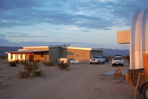 The hour of the long shadows, back of Newt's house in Twentynine Palms.