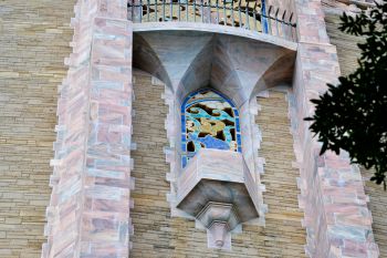 Tile fish balcony, Bok Tower, Florida.