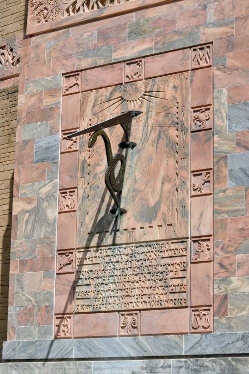 The Great Sundial on the south side of Bok Tower, Florida.