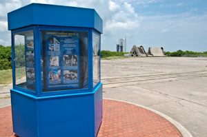 Apollo Memorial Kiosk, Launch Complex 34, Cape Canaveral Air Force Station.